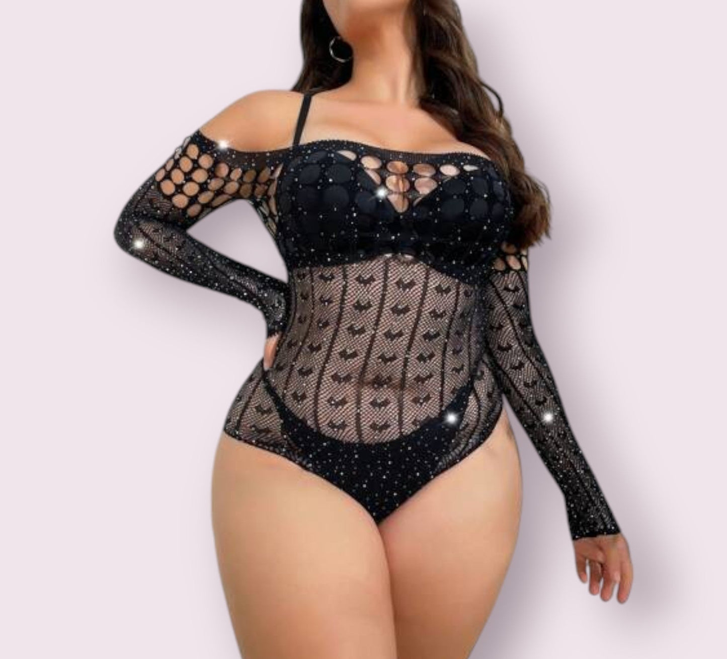 Body Malla Teddy Curvy N: 60409LZ