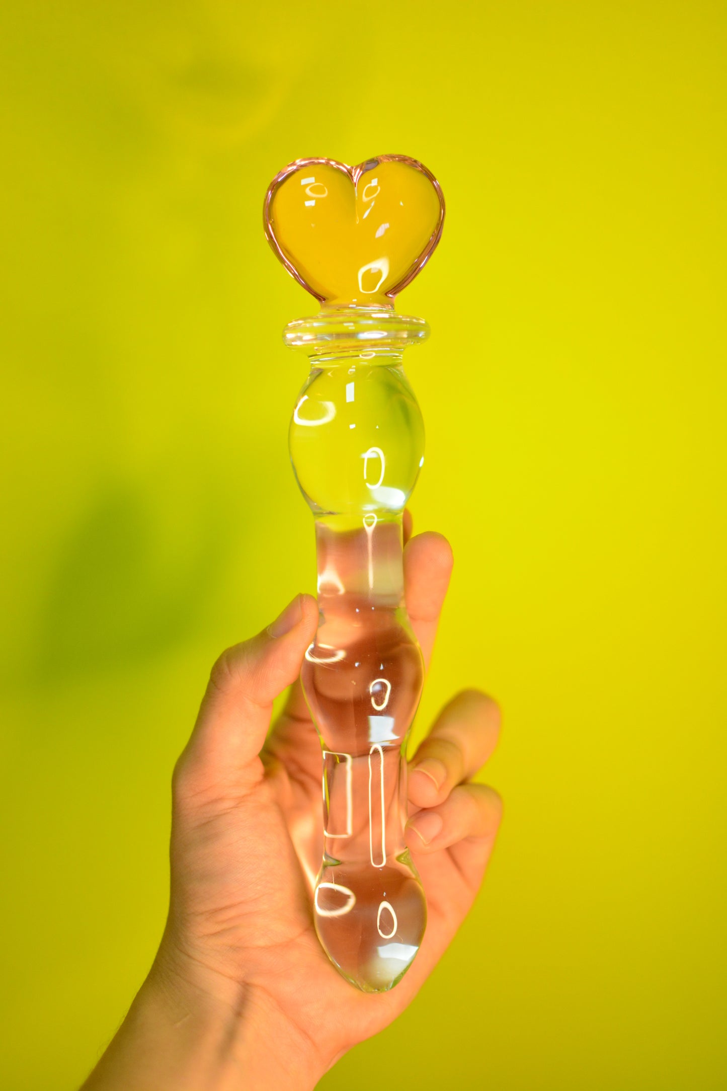 Dildo Vidrio Corazón 20 cm