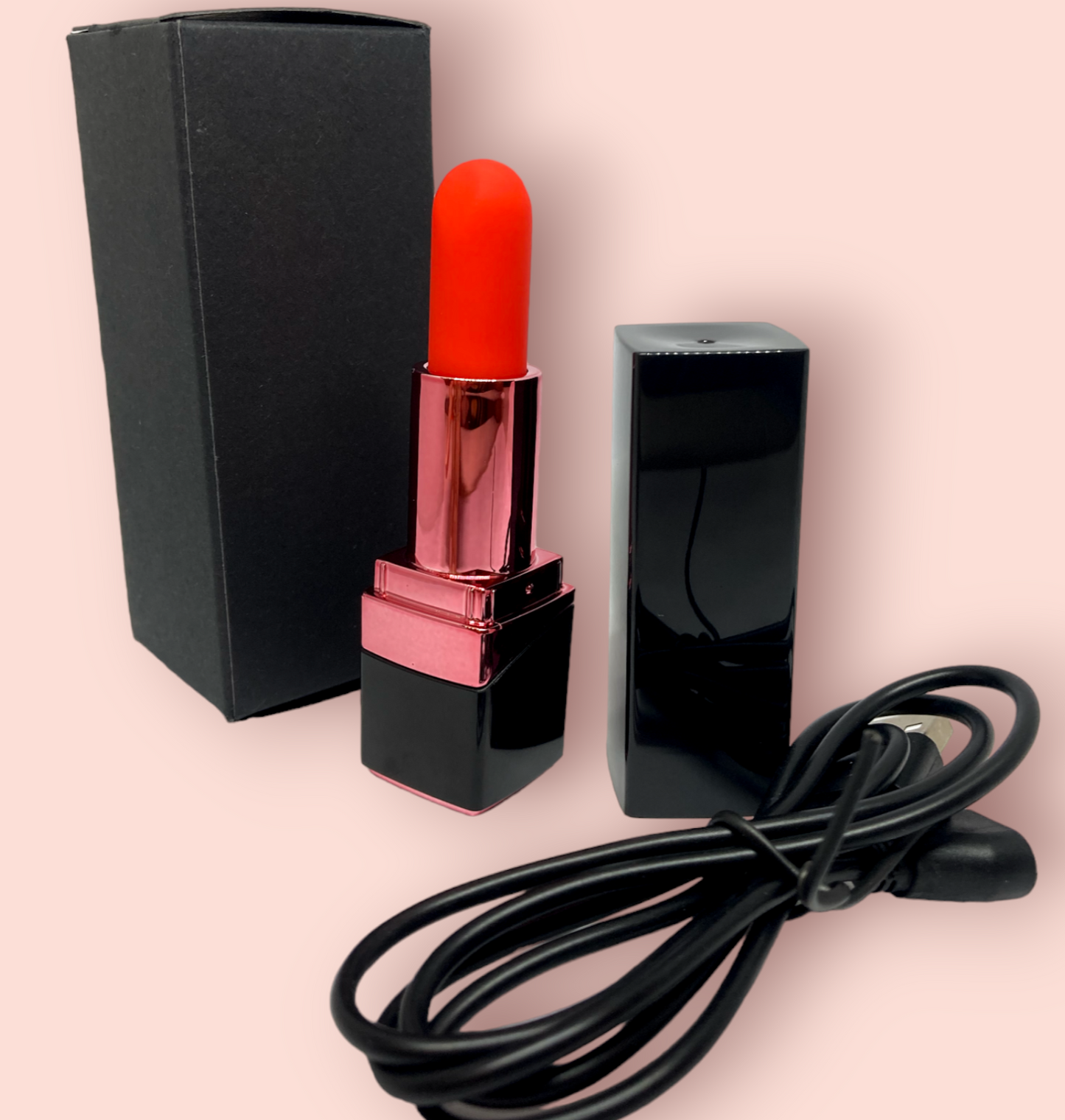 Labial Vibrador Recargable Negro Lilo