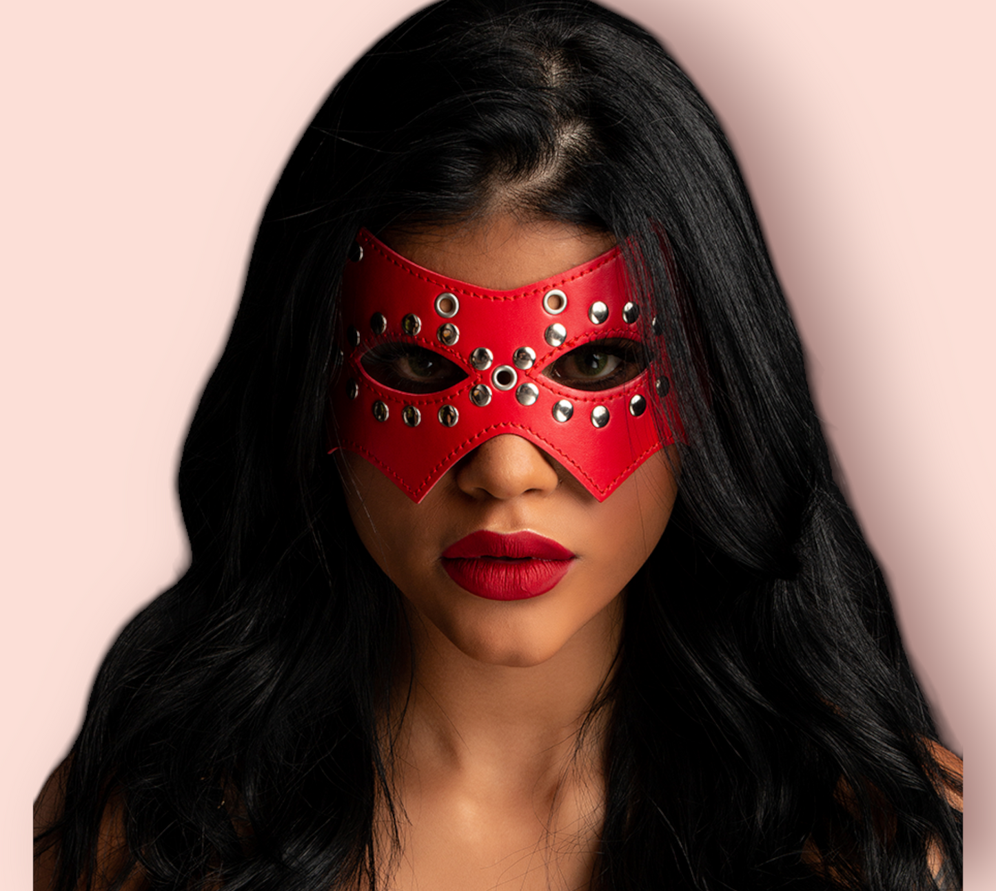 Antifaz Studded Red