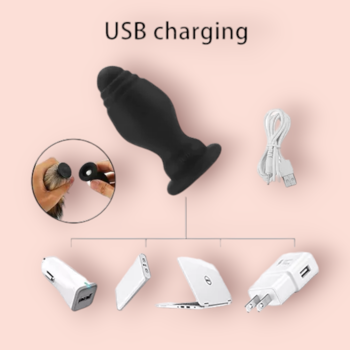 Plug Cola De Zorro Con Vibración