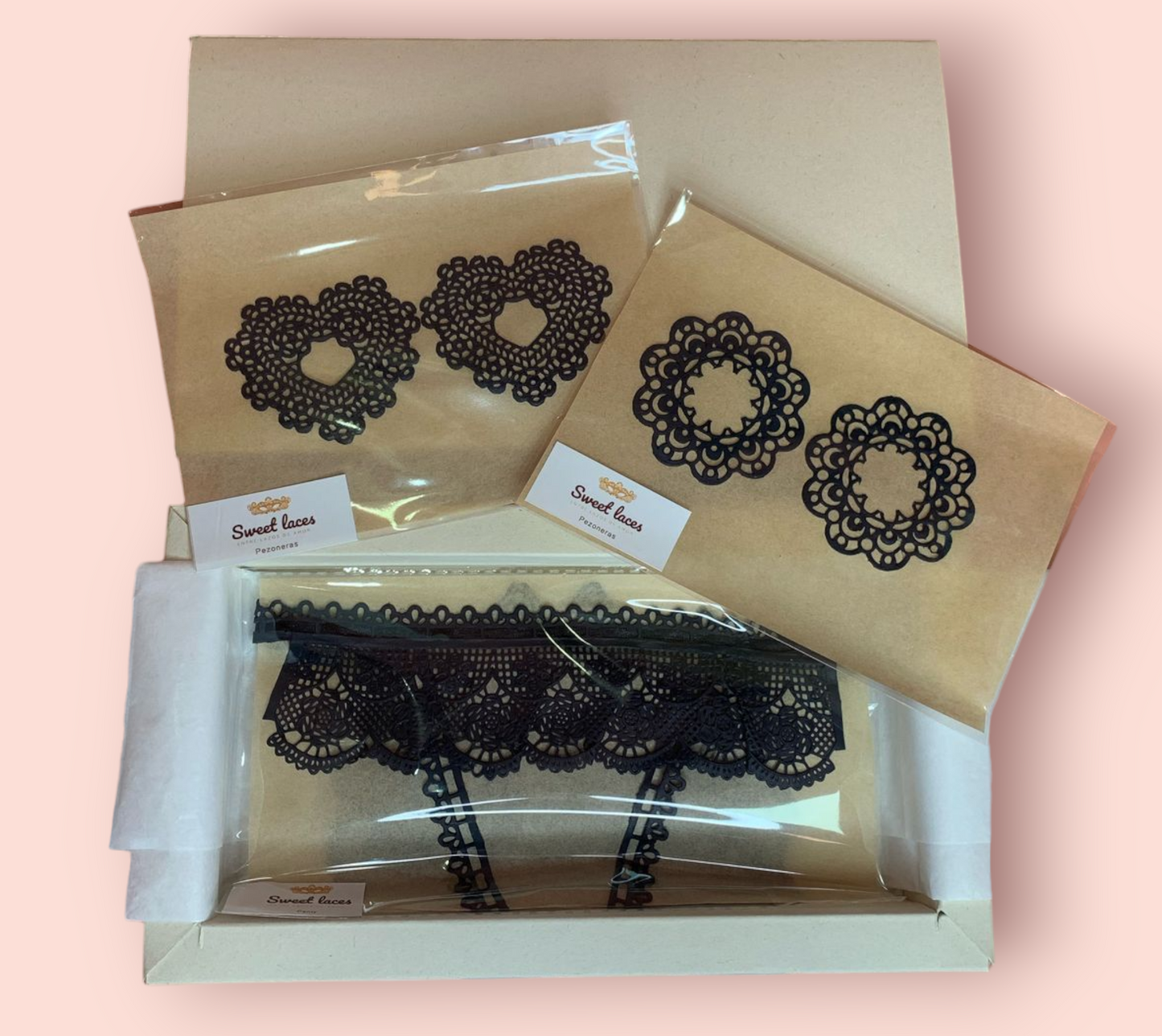Lencería Comestible de Encaje Negro