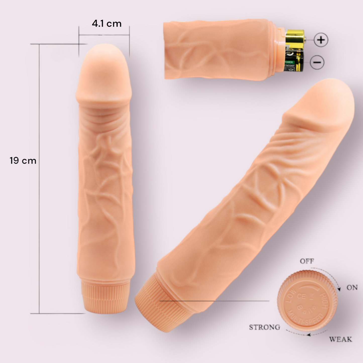 Vibrador Barbara Jeff 19cm