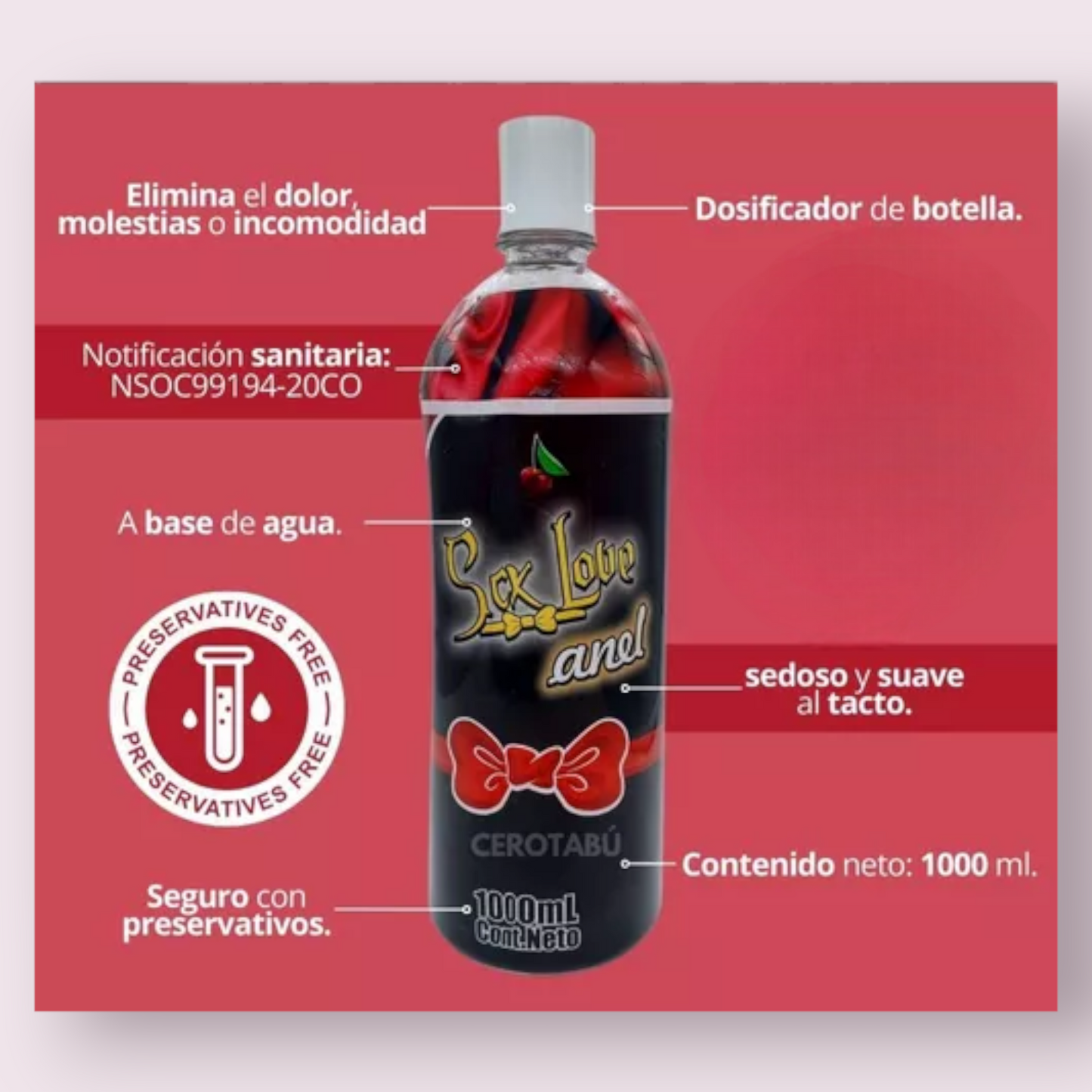 Lubricante Anal Desensibilizante 1000 ml