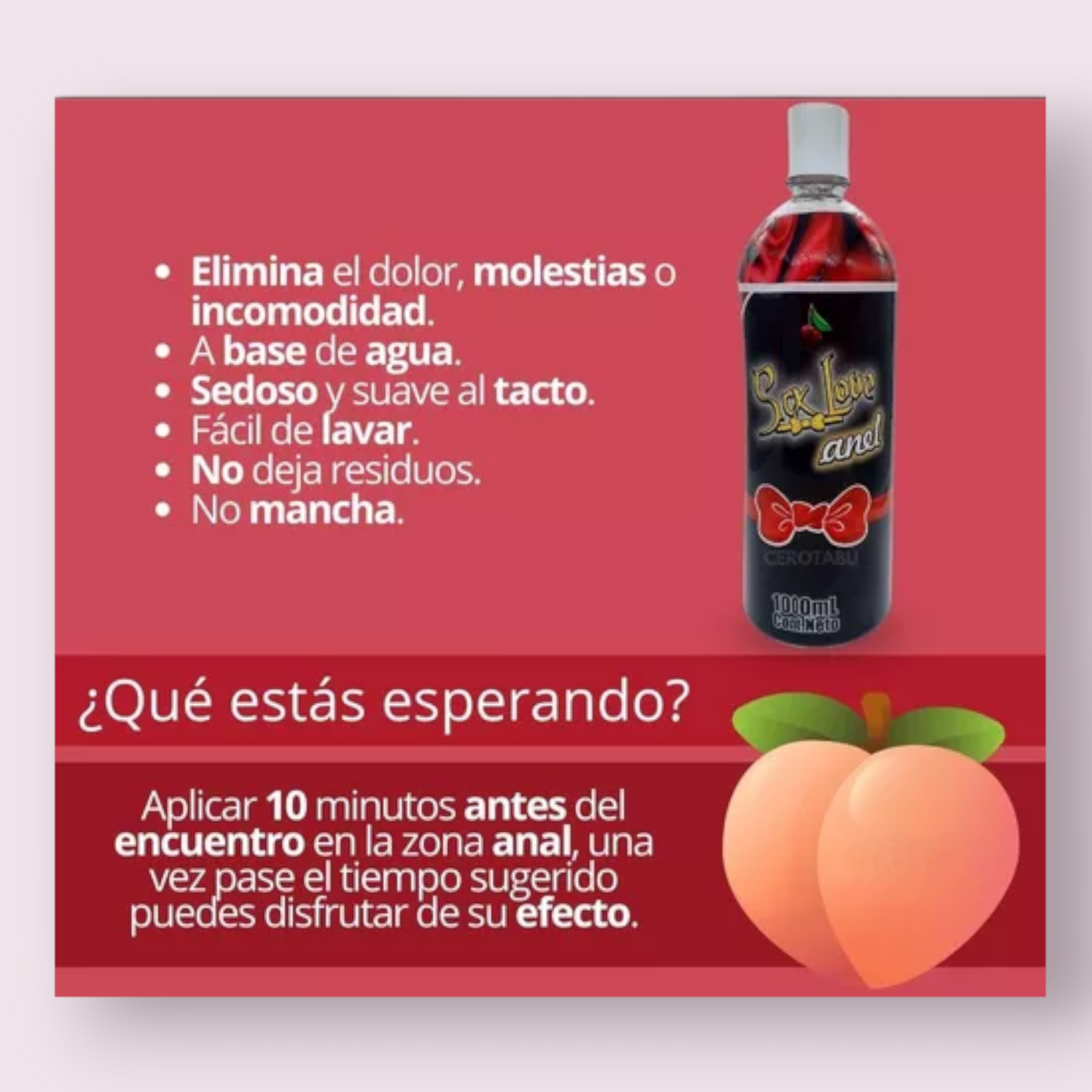 Lubricante Anal Desensibilizante 1000 ml