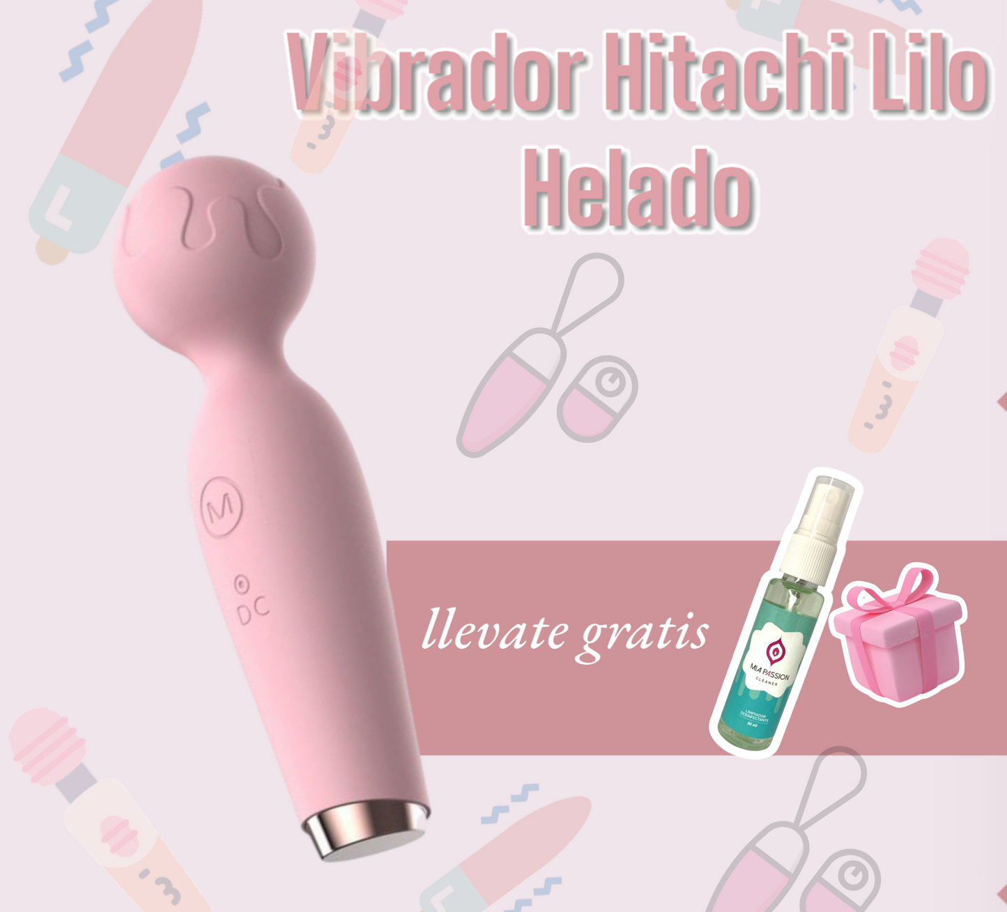 Vibrador Hitachi Lilo Helado 15 cm