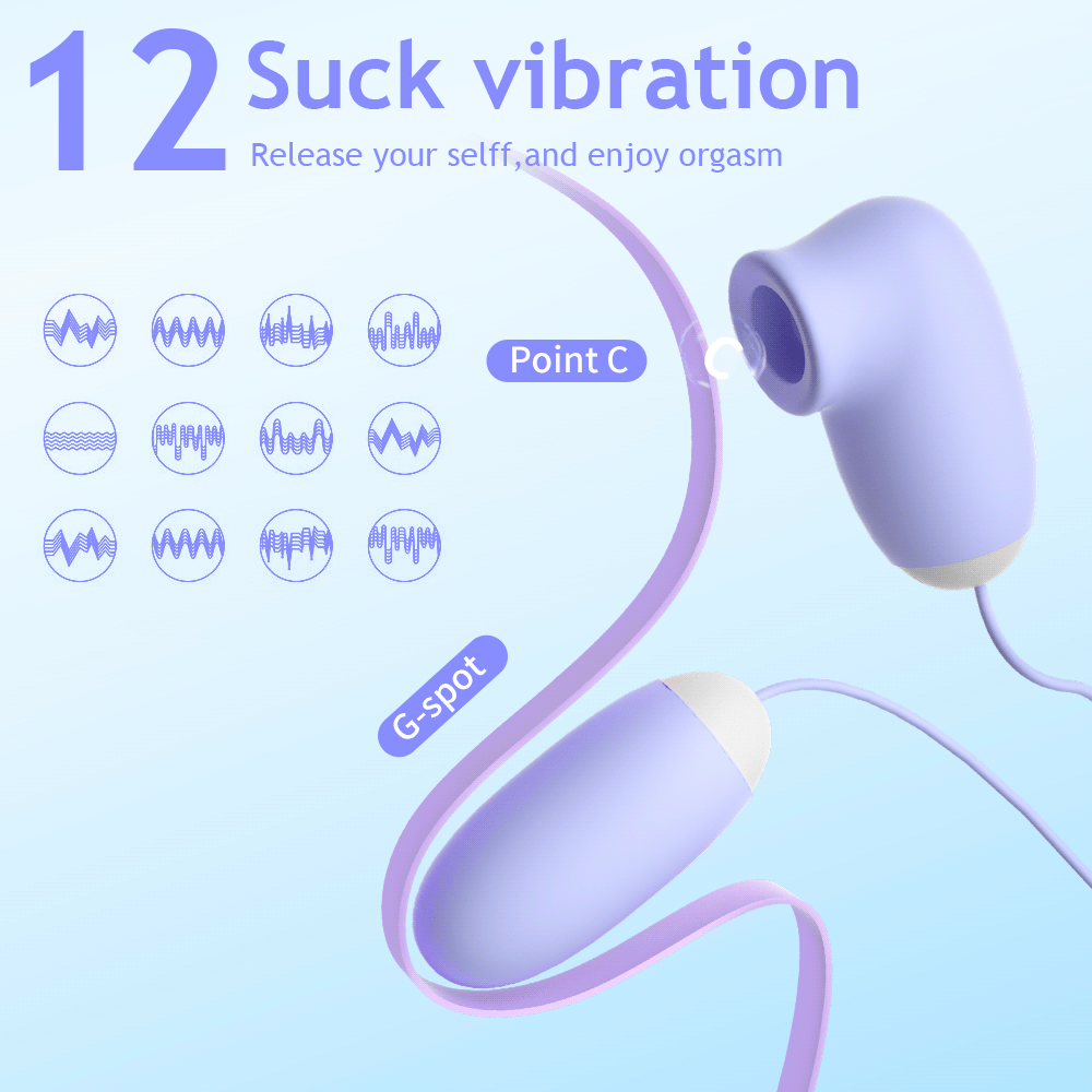 Huevo Vibrador con Succionador Magic Box Lilo