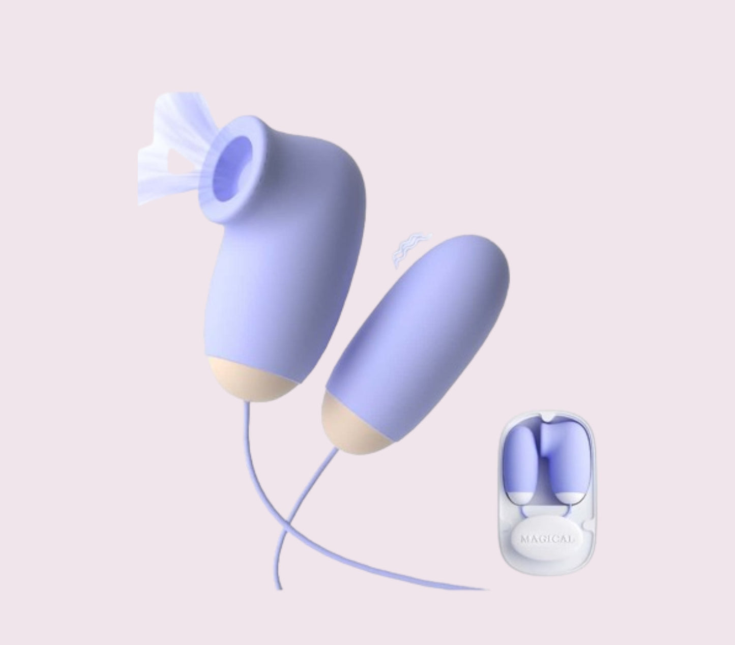 Huevo Vibrador con Succionador Magic Box Lilo