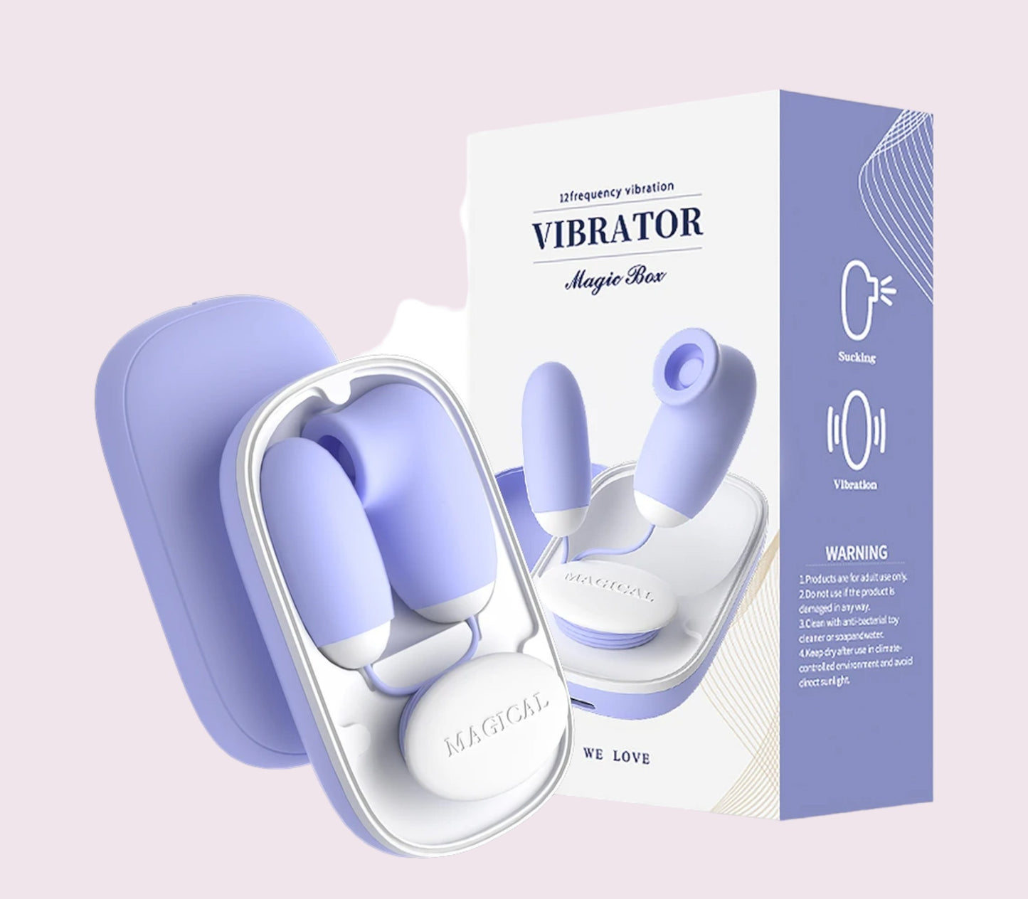 Huevo Vibrador con Succionador Magic Box Lilo