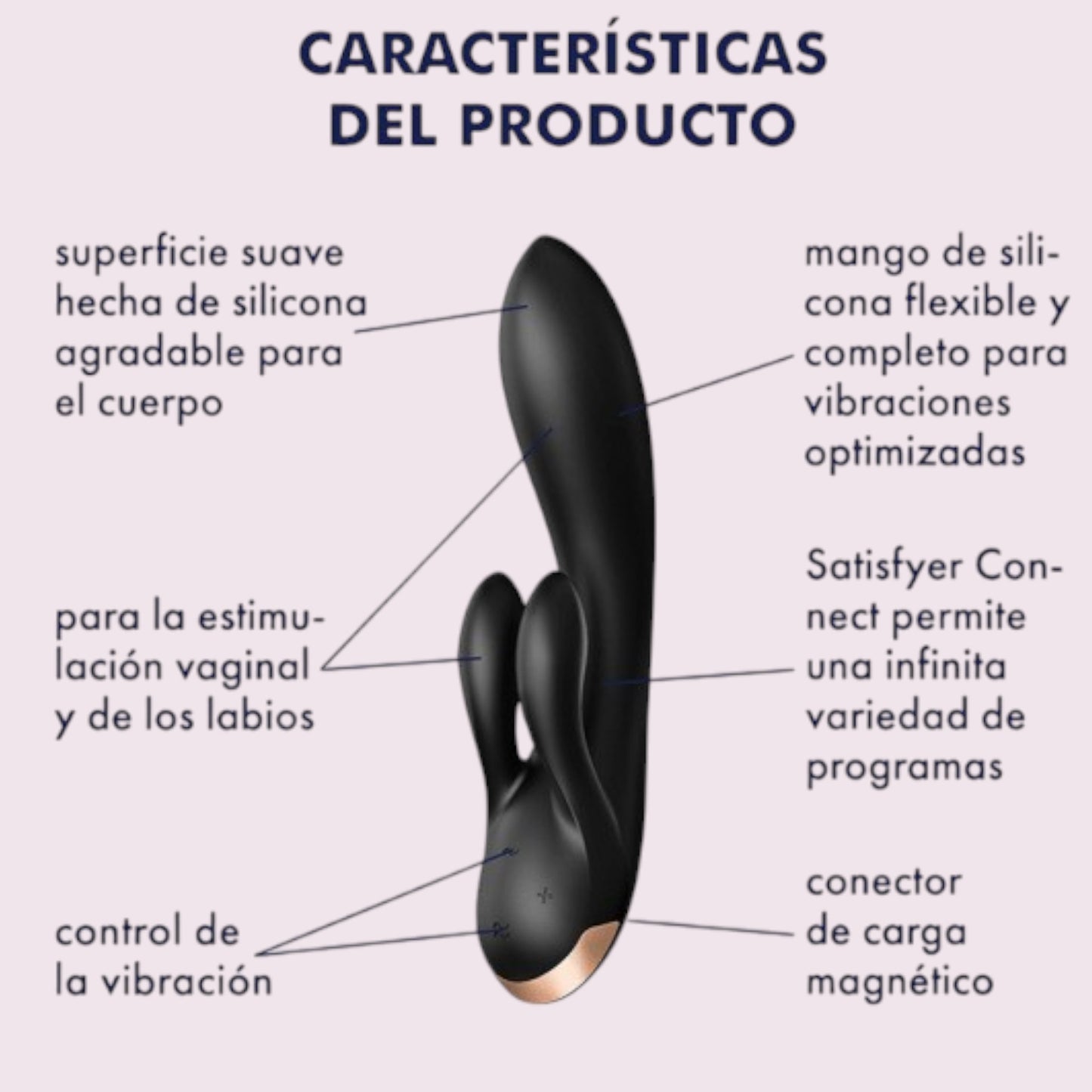 Vibrador Satisfyer Double Flex con App Negro