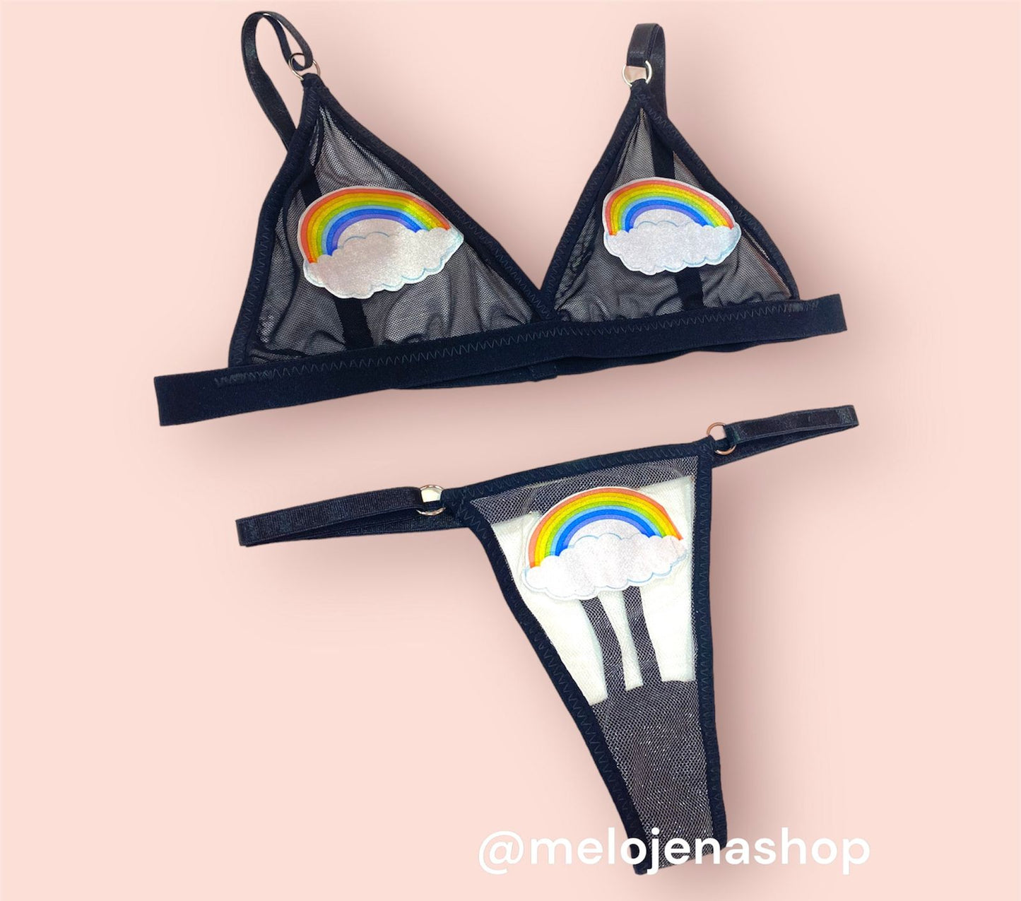 Conjunto Negro Arcoiris