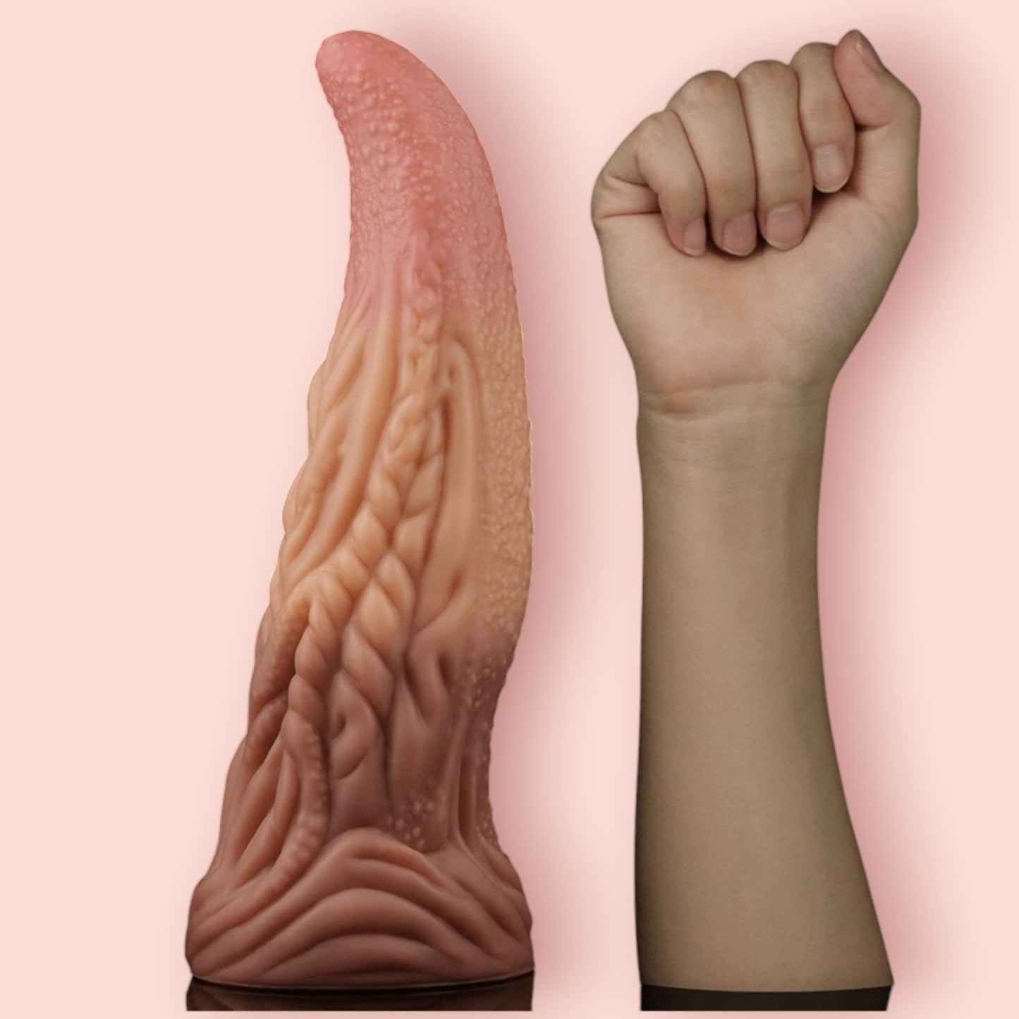 Dildo Dual Layered Tonque 25 cm