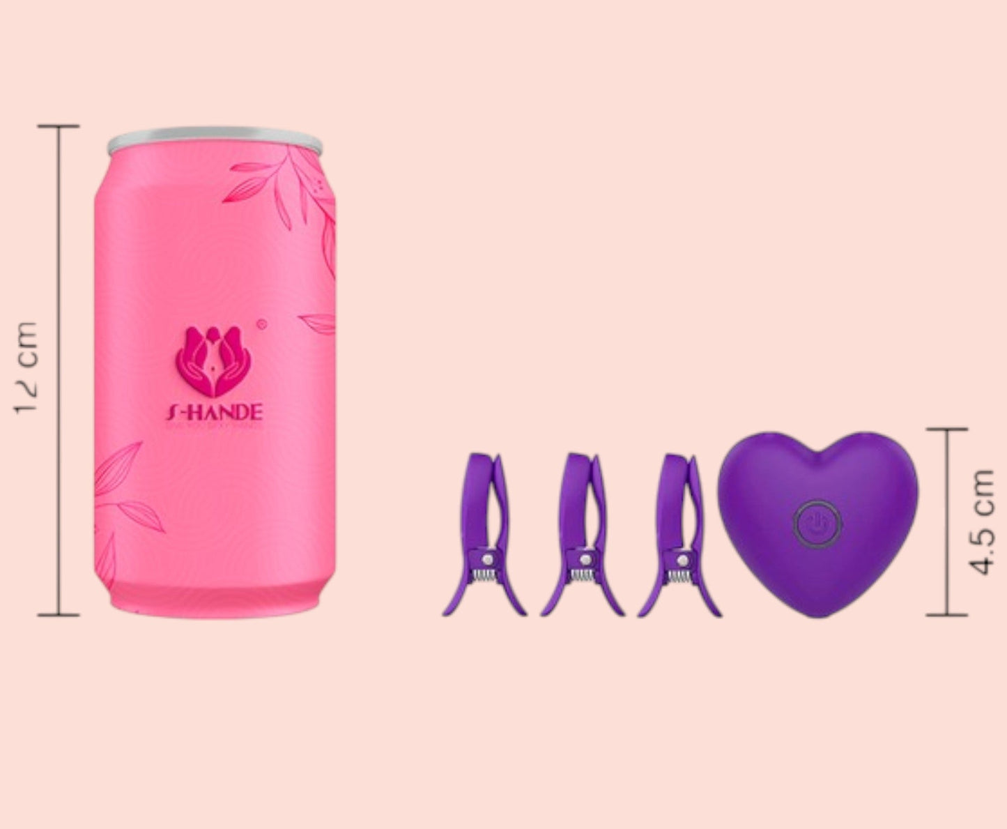 Estimulación Doble Love Breast Clip Shande