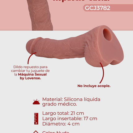 Repuesto Dildo Sex Machine Lovense L 21 cm