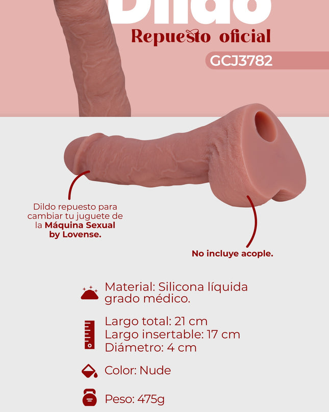 Repuesto Dildo Sex Machine Lovense L 21 cm