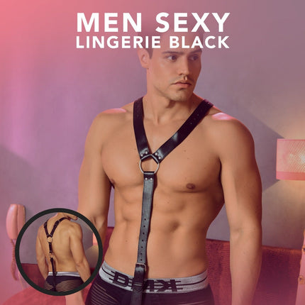 Men Sexy Lingerie Black