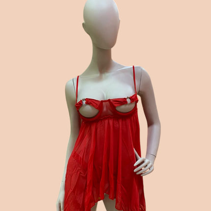 Baby Doll Rojo Piercing BE1136-Rdo