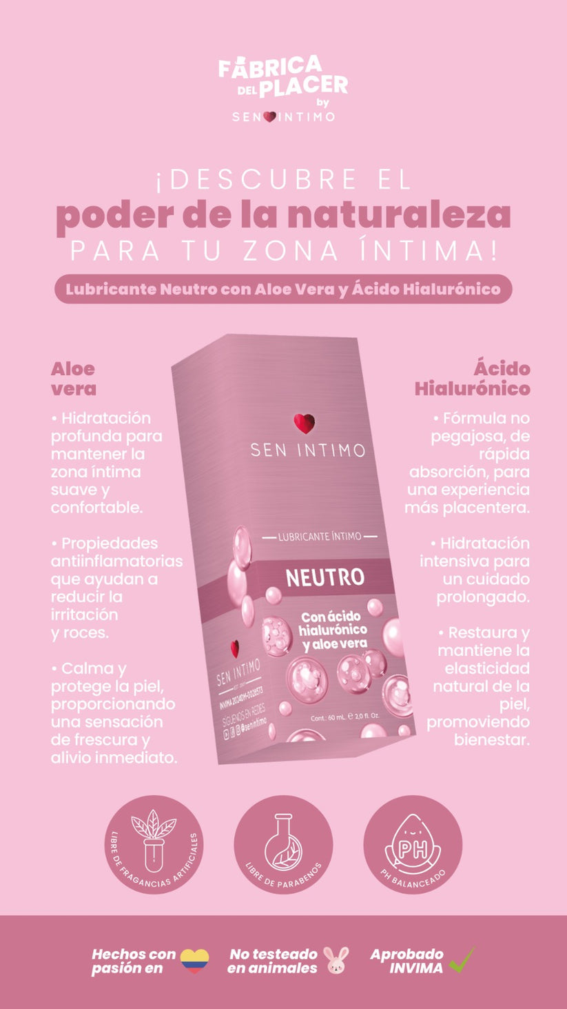 Lubricante Neutro con Ácido Hialurónico y Aloe Vera x 55 ml