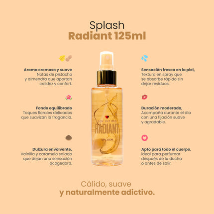 Splash Radiant 125ml – Sen Íntimo