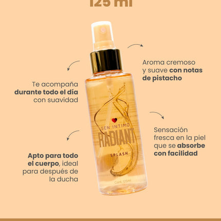 Splash Radiant 125ml – Sen Íntimo