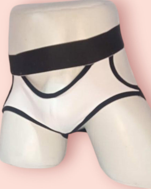 Suspensorio Cedrus Blanco/Negro Talla L