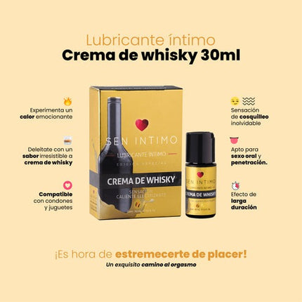 Lubricante Caliente Electrizante 30 ml Crema de whisky