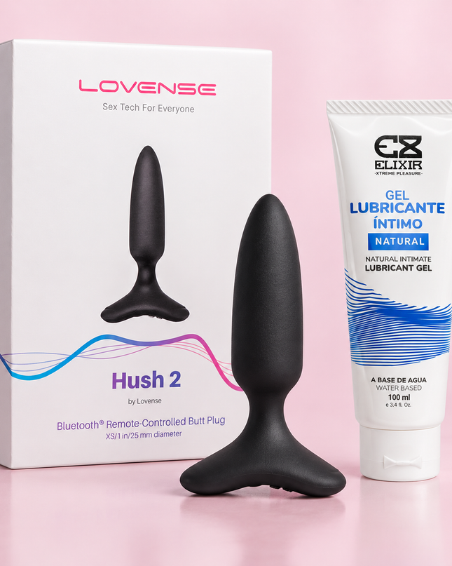 Lovense Hush 2 + Lubricante Neutro Elixir 100 ml