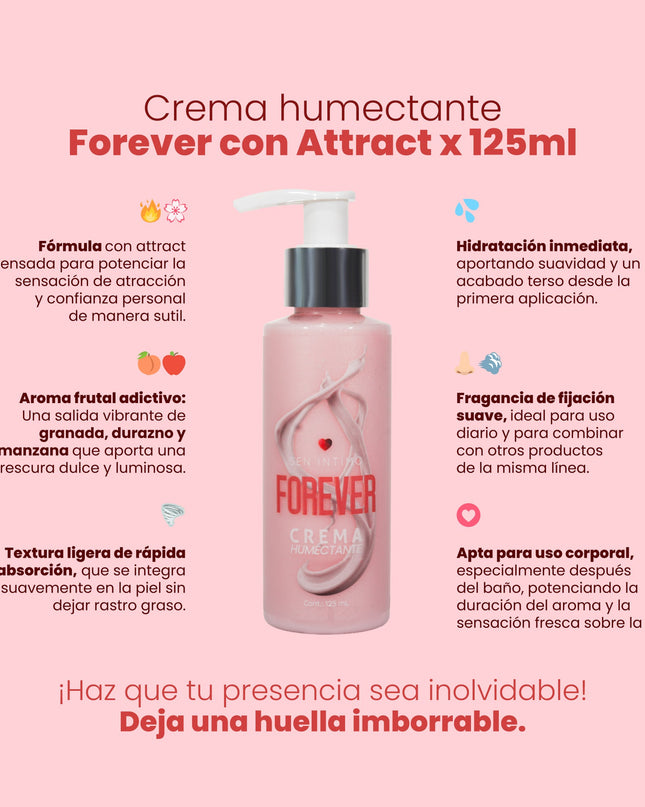 Crema Humectante Feromona Forever 125ml – Sen Íntimo
