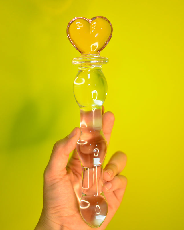 Dildo Vidrio Corazón 20 cm