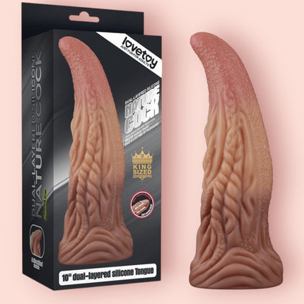 Dildo Dual Layered Tonque 25 cm