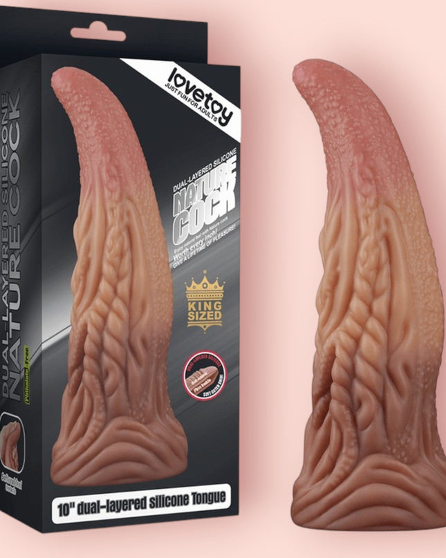 Dildo Dual Layered Tonque 25 cm