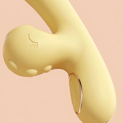 Mini Vibrador Con Dino Mizzzee Amarillo