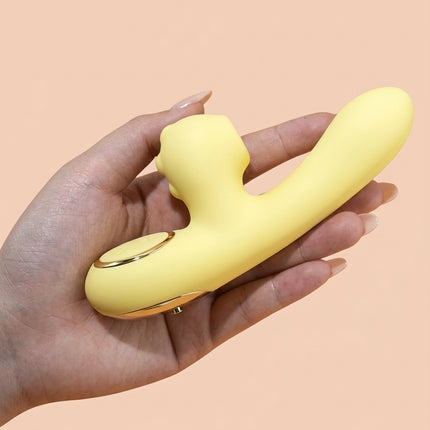 Mini Vibrador Con Dino Mizzzee Amarillo