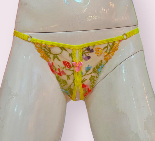 Tanga Abierta Mariposa Amarillo