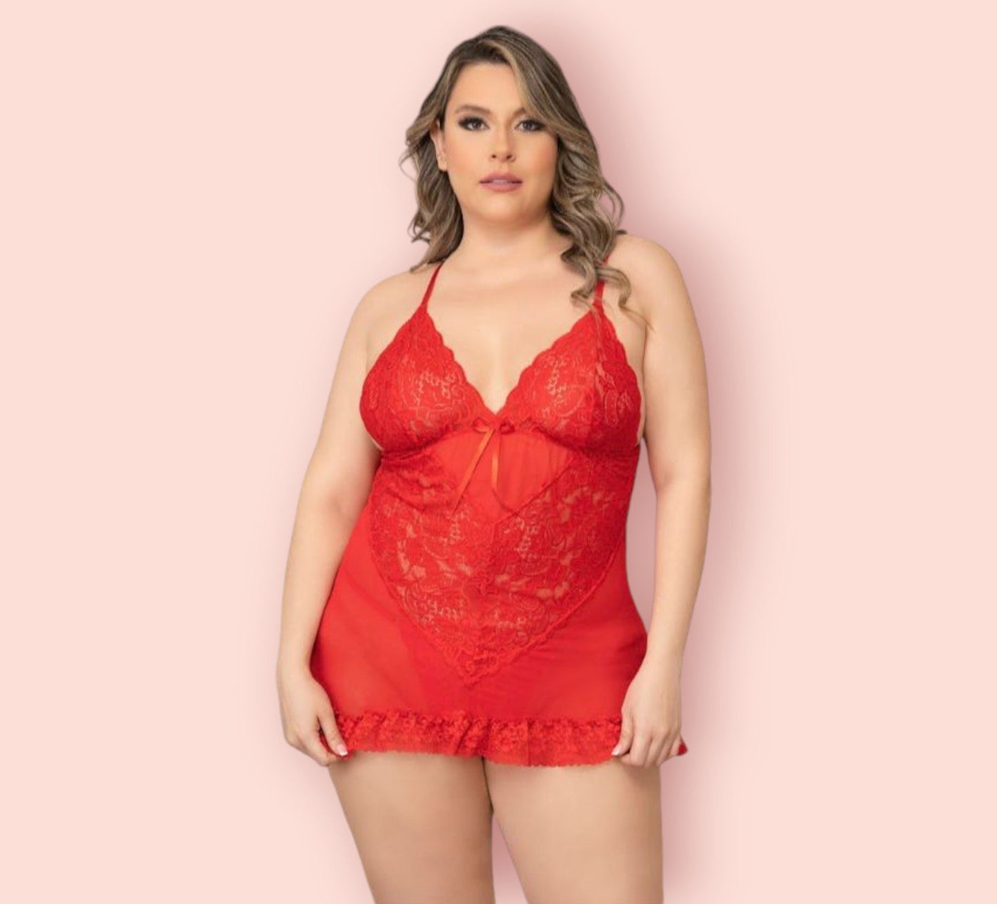 Lenceria Baby Doll Encaje Curvy Ref.225