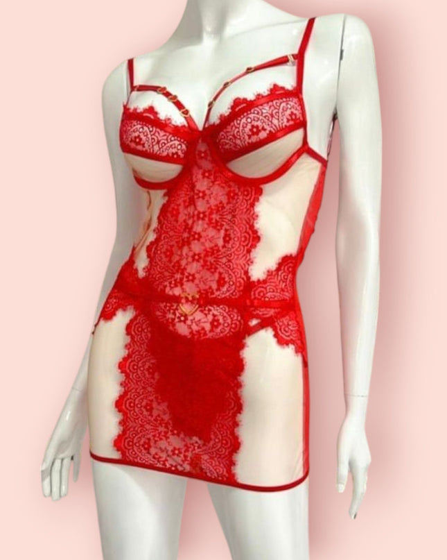 Lenceria Baby Doll Rojo Sexy Ref.76