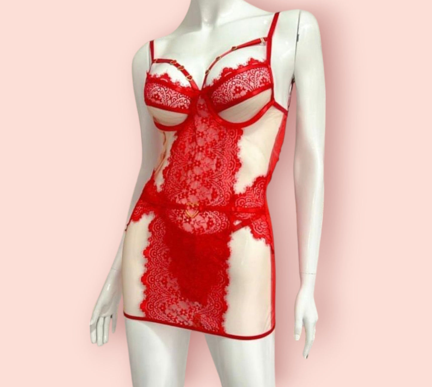 Lenceria Baby Doll Rojo Sexy Ref.76