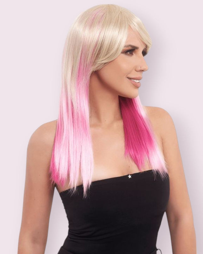 Peluca Nicol Lisa Rubio/Fucsia