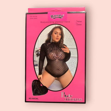 Body Bordo Curvy Malla 60536L