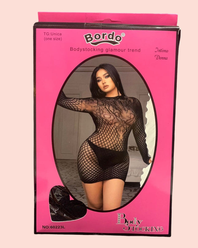 Body Bordo Malla Curvy 60223L