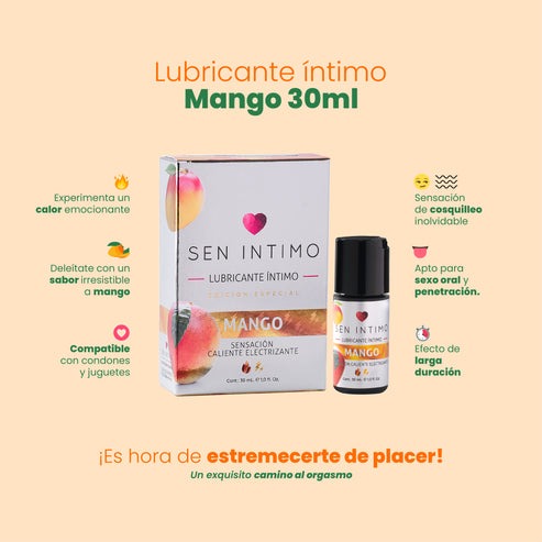 Lubricante Caliente Electrizante 30 ml Mango