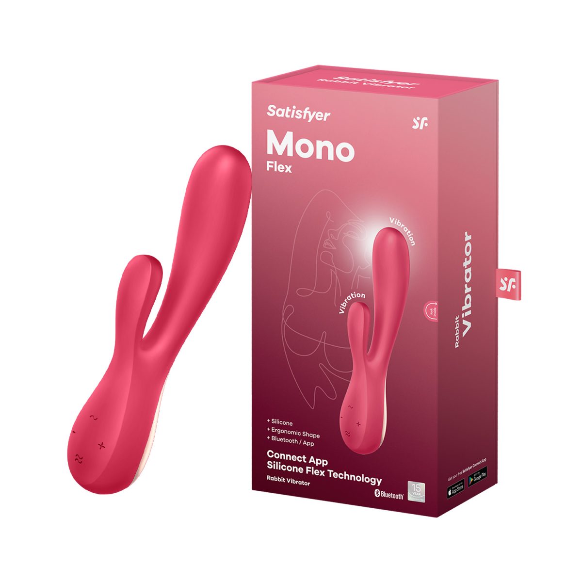 Vibrador Satisfyer Mono Flex con APP Rojo