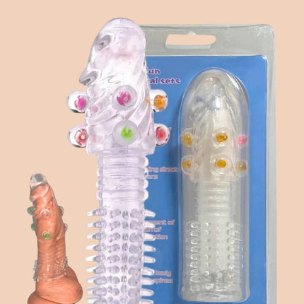 Funda Para Pene Texturizado Con Perlas
