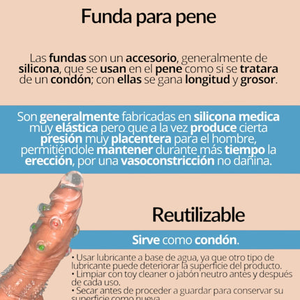 Funda Para Pene Texturizado Con Perlas