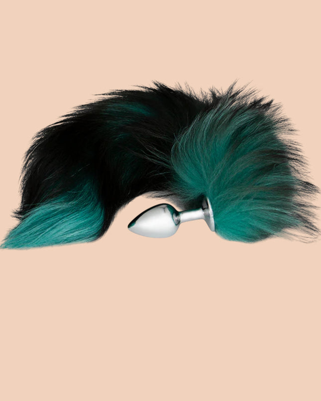 Plug Cola De Zorro Verde/Negro S