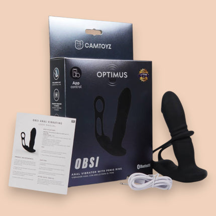 Vibrador Anal con Anillo para el pene Obsi Camtoyz