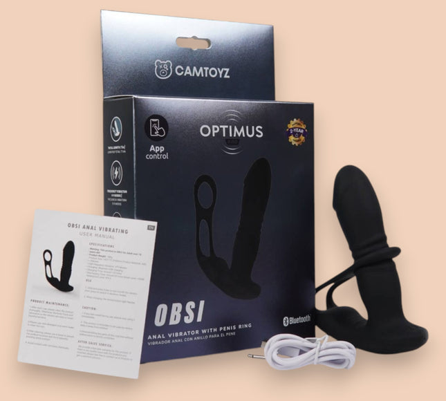 Vibrador Anal con Anillo para el pene Obsi Camtoyz