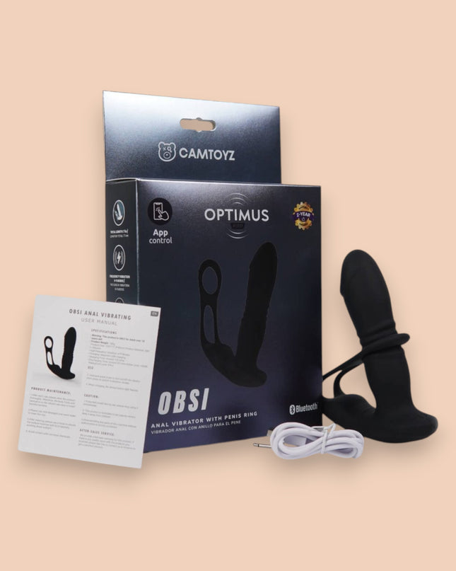 Vibrador Anal con Anillo para el pene Obsi Camtoyz