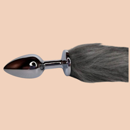 Plug Cola de Zorro Gris Talla S