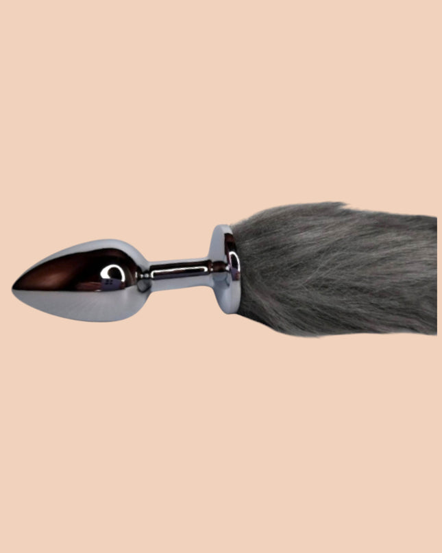 Plug Cola de Zorro Gris Talla S